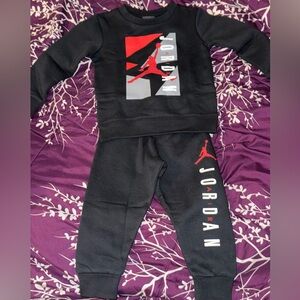 Jordan Black and Red 2t Toddler Jogger Suit BrandNew Never Worn!!